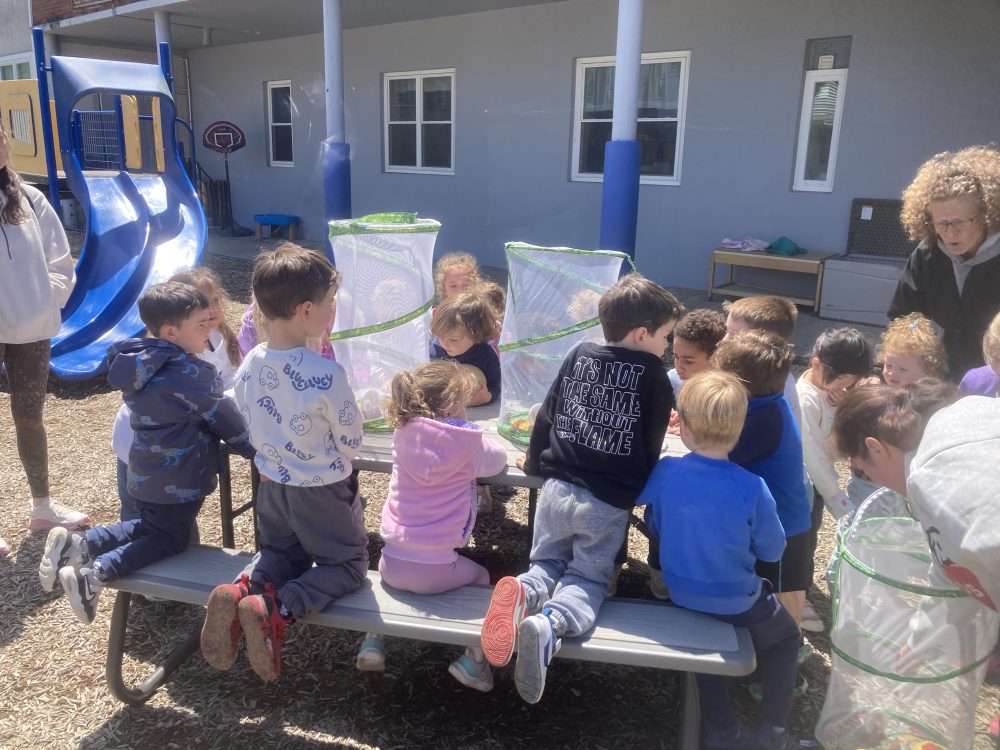 Children playing outdoors at The Campbell School
